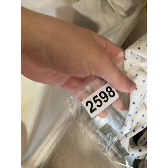 Nike Golf Tank Top XL Dri Fit Sleeveless Polo Shirt Polka Dot White Athletic - Picture 16 of 16